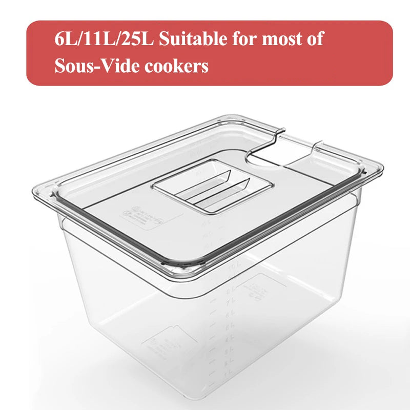 Sous Vide Cooker Container | 6L & 11L Food-Grade Storage Box for Precision Cooking