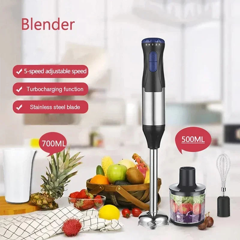 Stainless Steel 4-in-1  Hand Blender Multi-Purpose Kitchen Tool