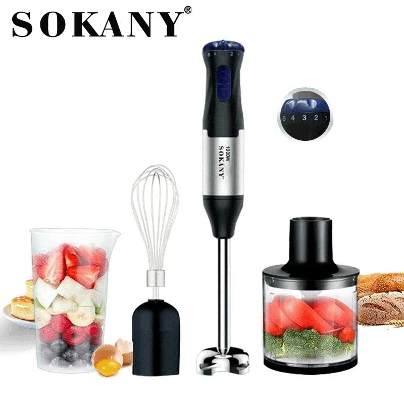 Stainless Steel 4-in-1  Hand Blender Multi-Purpose Kitchen Tool