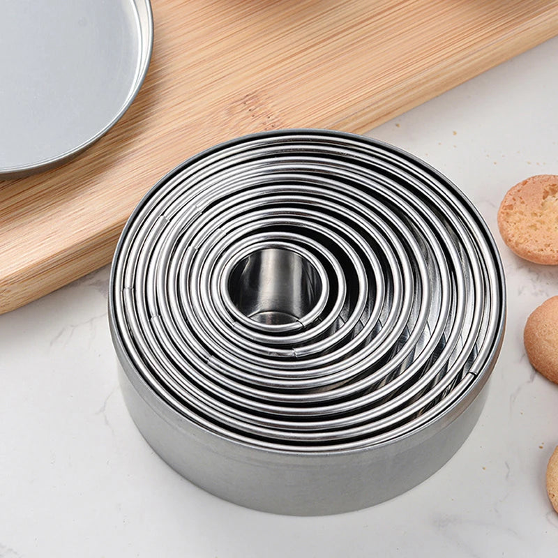 Stainless Steel Food Presentation Rings - 11-Piece