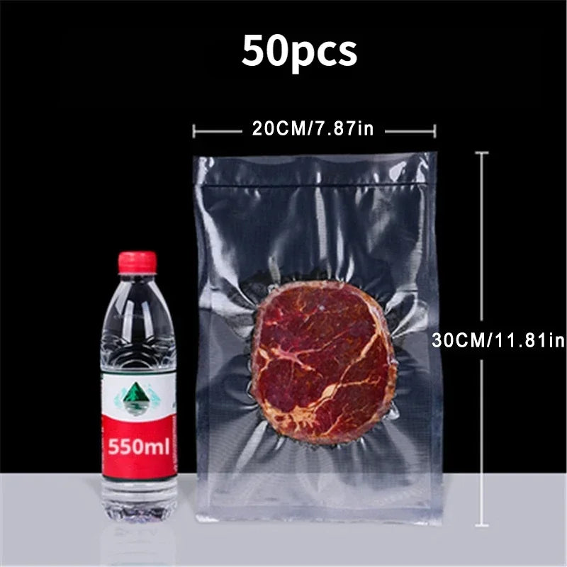 Vacuum Sealer Bags - 50 pack | Airtight Food Storage for Meat, Fruit & Vegetables