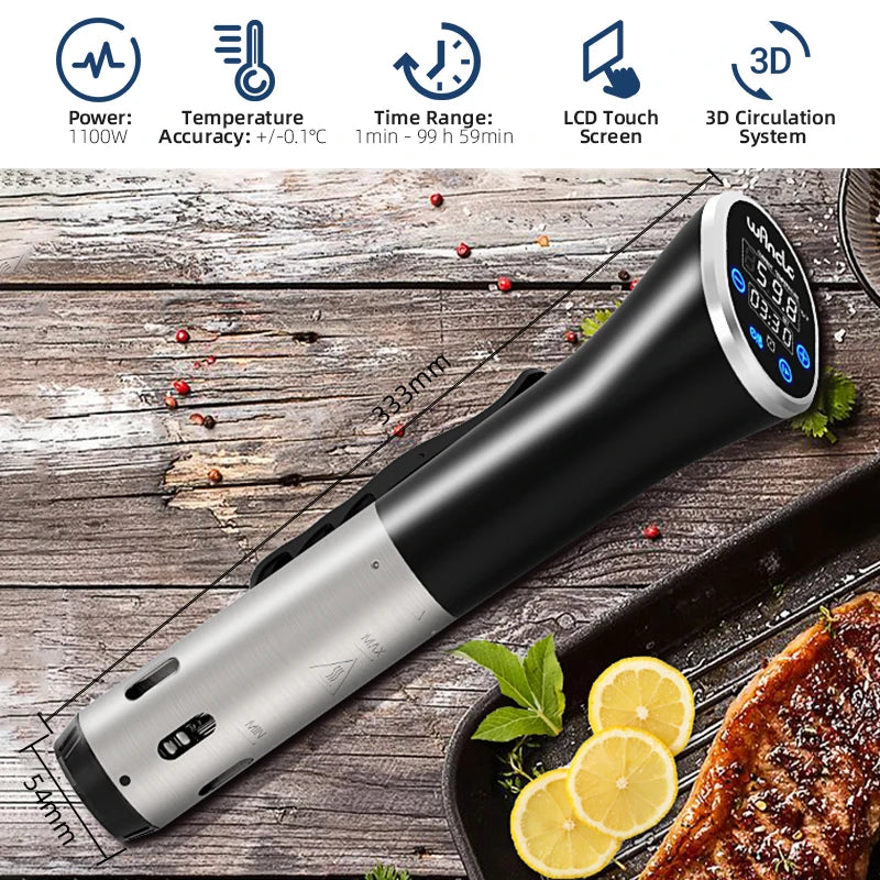 Sous Vide Cooker | Precision Immersion Circulator with Digital Timer for Perfect Cookery